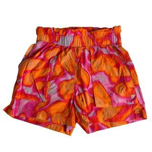 Fabletics High-Waisted‎ Tie Dye Running Shorts Orange Pink Activewear
